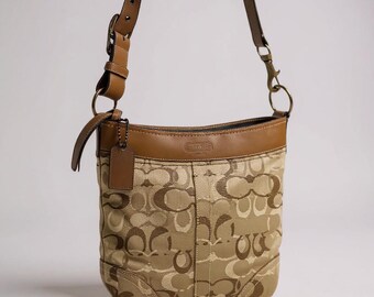 $275 ファッション Old Coach Brown Leather Shoulder Bag y2k