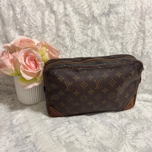 Vintage authentische Louis Vuitton Monogramm Compiegne 28 Leder Clutch Handtasche