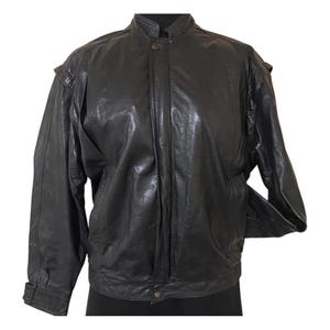 Veste en cuir vintage des années 90