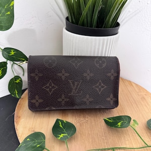 Authentic Louis Vuitton Porte Monnaie Billets Tresor Bifold Leather Wallet Brown Monogram