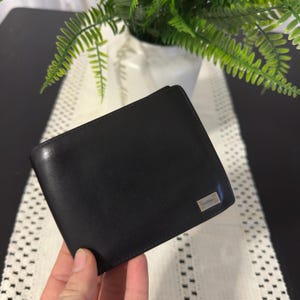 Vintage Salvatore Ferragamo Black Leather Bifold Wallet