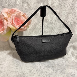 Vintage Gucci authentische Beutel-Boots-Tasche schwarze Segeltuch