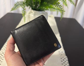 Vintage CARTIER Pasha Black Leather Bifold Wallet Purse Authentic
