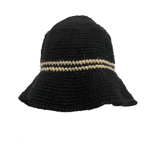 Vintage 90’s Pure NZ Wool Bucket Hat in Black  One Size
