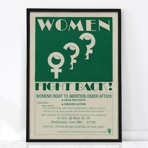 Feminist Vintage Poster, Women&#39;s Day Poster, Feminist Wall Art, Vintage Poster, Feminist Gift, Retro Poster, Women Rights, Exhibition Poster