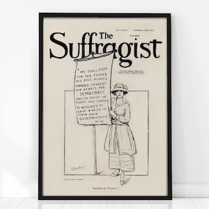 Vintage Feminist Poster, The Suffragist, Retro Poster, Women&#39;s Suffragette Poster, Feminist Art, Vintage Poster, Votes for Women Art