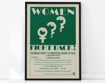 Feminist Vintage Poster, Women's Day Poster, Feminist Wall Art, Vintage Poster, Feminist Gift, Retro Poster, Women Rights, Exhibition Poster