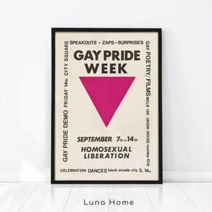 Gay Poster, Vintage Poster, Gay Liberation Front Poster, Retro Gay Poster, Pride Print, Gay Wall Art, Queer Art Print, Gay Rights Print