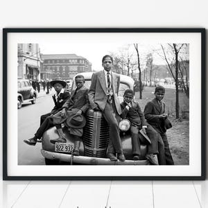 African American History Art, Civil Rights Poster, Vintage Black Culture Photo, Black History Wall Art, Chicago 1941 Black and White Photo