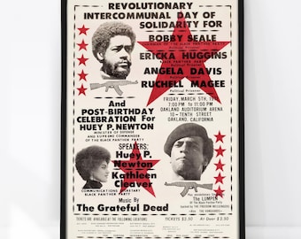 Revolutionary Black Panther Party Poster, Vintage Black Power Print, Activist Wall Art, Civil Rights Movement, Protest Decor