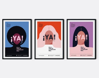 Set of 3 Vintage Feminist Posters, Vintage Poster, Feminist Wall Art, International Women's Day, Retro Poster, Spanish Poster, Feminist Gift