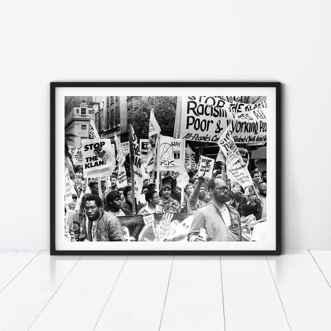 Anti Racism Photo Print, 1988 Black History Wall Art, Racial Justice ...