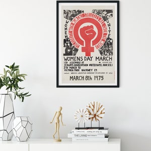 Recreation of Vintage Feminist Print, International Women's Day Poster, Feminist Wall Art, Vintage Poster, Feminist Gift, Retro Poster image 4