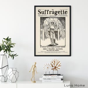 Old Suffragette Poster, Vintage Feminist Print, Suffrage Movement, Votes for Women Wall Art, Women’s Rights, History Decor image 3