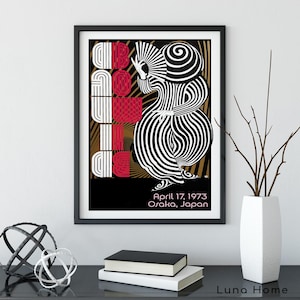 David Bowie Poster, Osaka Japan Concert, Vintage Poster, David Bowie Print, Concert Poster, Retro Music Print, Music Wall Art, 70s Music image 2