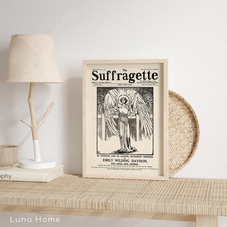 Old Suffragette Poster, Vintage Feminist Print, Suffrage Movement, Votes for Women Wall Art, Women’s Rights, History Decor image 11