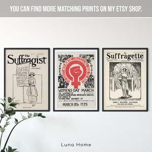 Old Suffragette Poster, Vintage Feminist Print, Suffrage Movement, Votes for Women Wall Art, Women’s Rights, History Decor image 8
