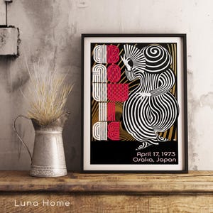 David Bowie Poster, Osaka Japan Concert, Vintage Poster, David Bowie Print, Concert Poster, Retro Music Print, Music Wall Art, 70s Music image 10
