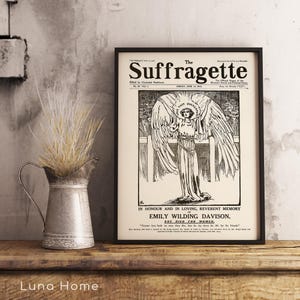 Old Suffragette Poster, Vintage Feminist Print, Suffrage Movement, Votes for Women Wall Art, Women’s Rights, History Decor image 10