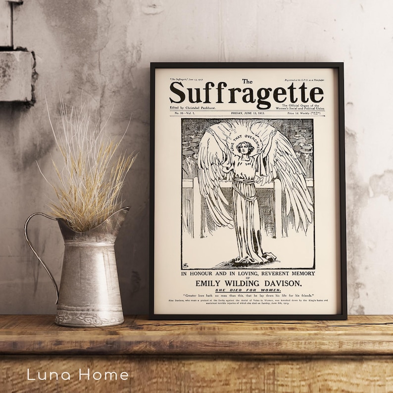 Old Suffragette Poster, Vintage Feminist Print, Suffrage Movement, Votes for Women Wall Art, Women’s Rights, History Decor image 10