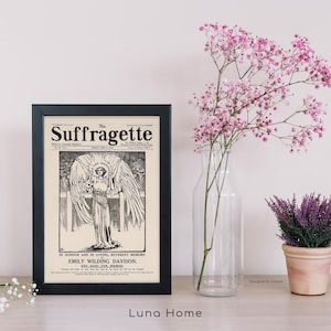 Old Suffragette Poster, Vintage Feminist Print, Suffrage Movement, Votes for Women Wall Art, Women’s Rights, History Decor image 5