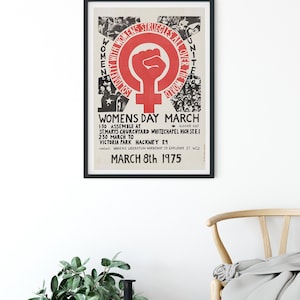 Recreation of Vintage Feminist Print, International Women's Day Poster, Feminist Wall Art, Vintage Poster, Feminist Gift, Retro Poster image 2