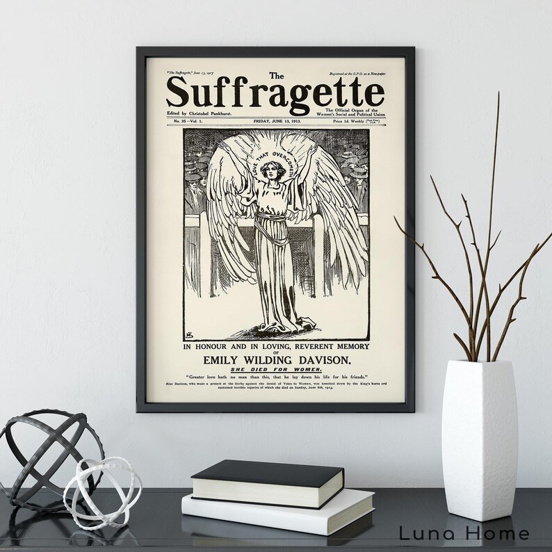 Old Suffragette Poster, Vintage Feminist Print, Suffrage Movement, Votes for Women Wall Art, Women’s Rights, History Decor image 9