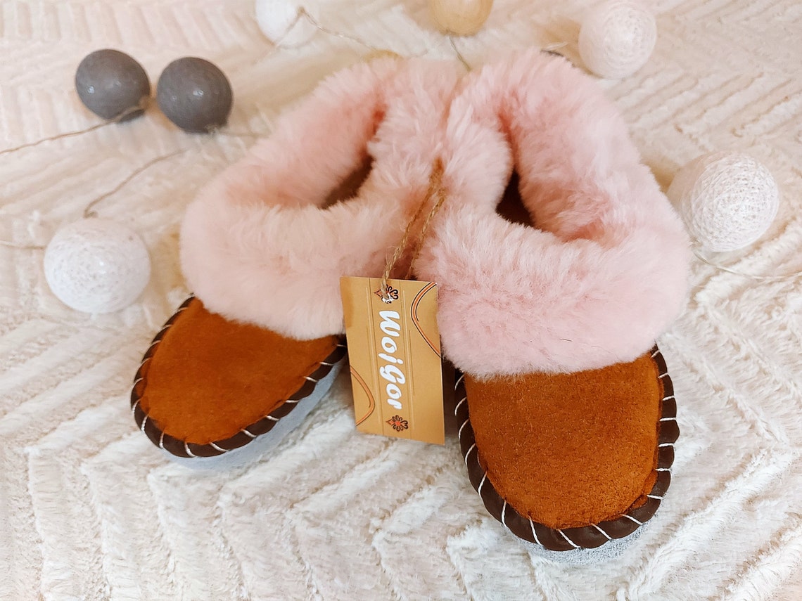 Sheepskin slippers, Lucky dip, Warm moccasins, Polish traditional