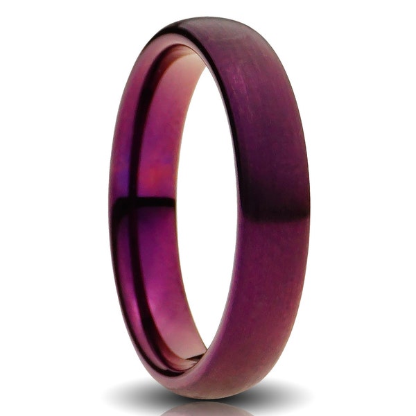 Purple Wedding Ring Etsy