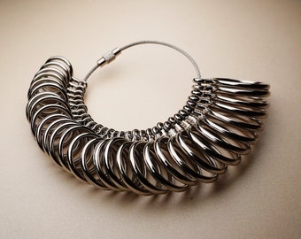 Ringmätare, fingermätare, hur man får ringstorlek, bandmätare för kvinnor, bandmätare för män, 1-15 metallversion, 4-17 plastversion