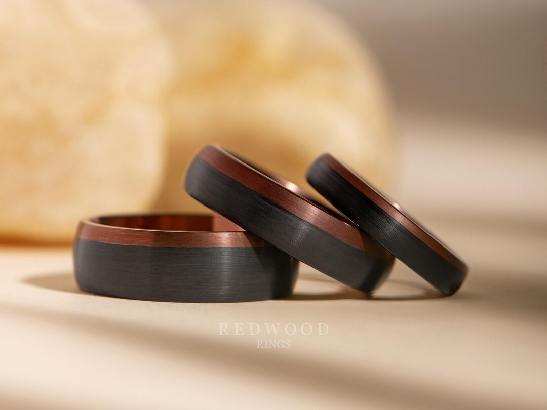 Fede Nuziale In Carburo Di Tungsteno Nero, Modello 4 Mm Taglio Sfaccettato. Unisex, Moderna E Resistente.