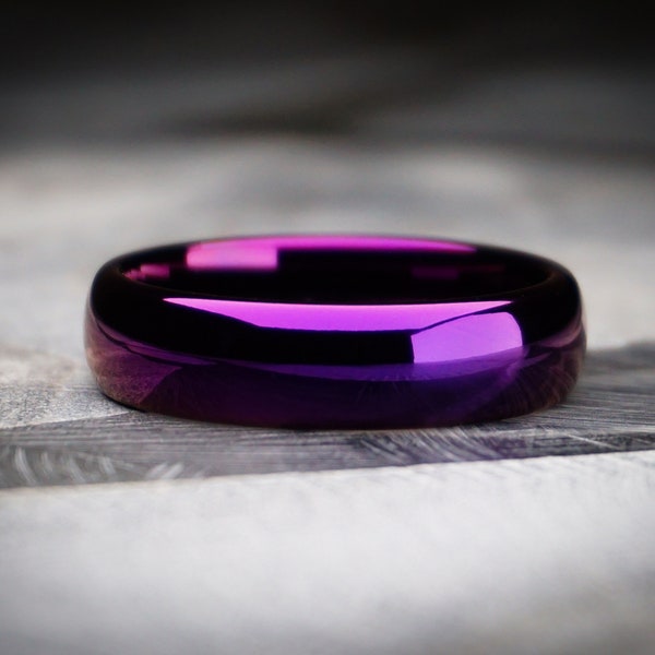 Purple Wedding Ring Etsy