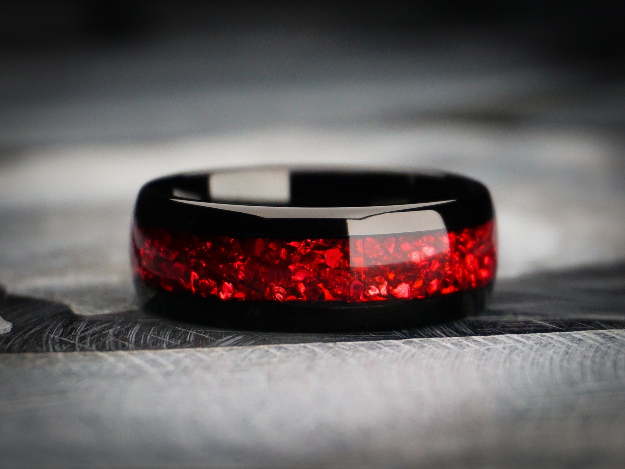 Red wedding clearance rings for men