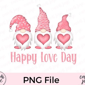 Valentine Gnome PNG - Heart Love Gnomes - Gnome Clipart - Valentine Sublimation Designs - Valentine's Day PNG - Happy Love Day PNG File