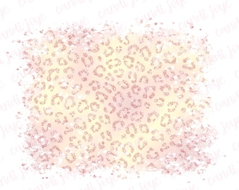 Pastel Glitter Leopard PNG - Sublimation Design - Distressed Sublimation Backgrounds - Sublimation PNG - Leopard PNG - Cheetah Print Png