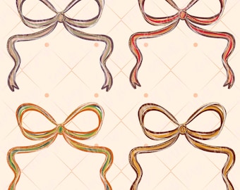 Preppy Bow PNG Bundle, Fall Coquette Bow PNG, Preppy Designs, Preppy PNG, Cute Bow Bundle, Coquette Fall Png, Commercial Digital Use Allowed