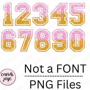 Baseball Drip PNG Numbers, Ice Cream Dip PNG Numbers, Customizable Baseball Sublimation Design, Sprinkles Baseball PNG, Pink Ice Cream Drip