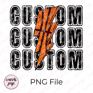 Custom Basketball PNG Team Lightning Bolt - Custom Sports Sublimation Design - Custom Basketball PNG - Personalized Basketball Shirt PNG