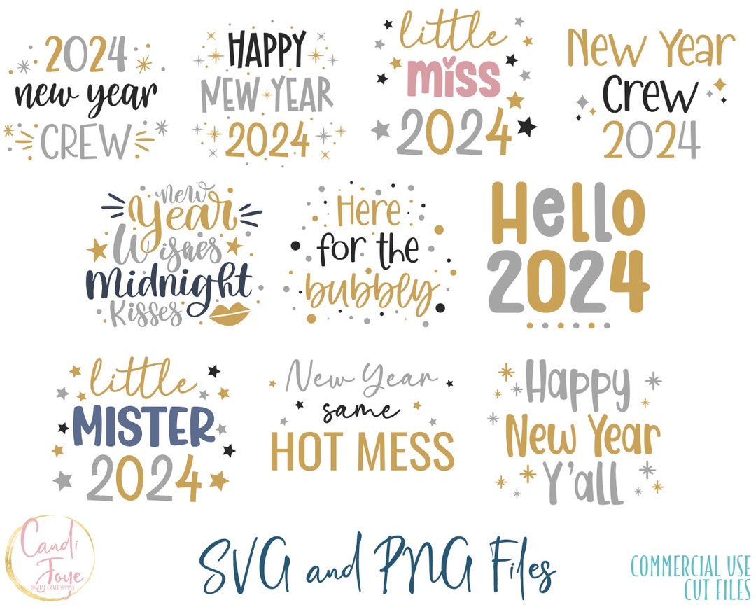 New Year SVG Happy New Year PNG New Year Same Hot Mess 2024 New Year ...