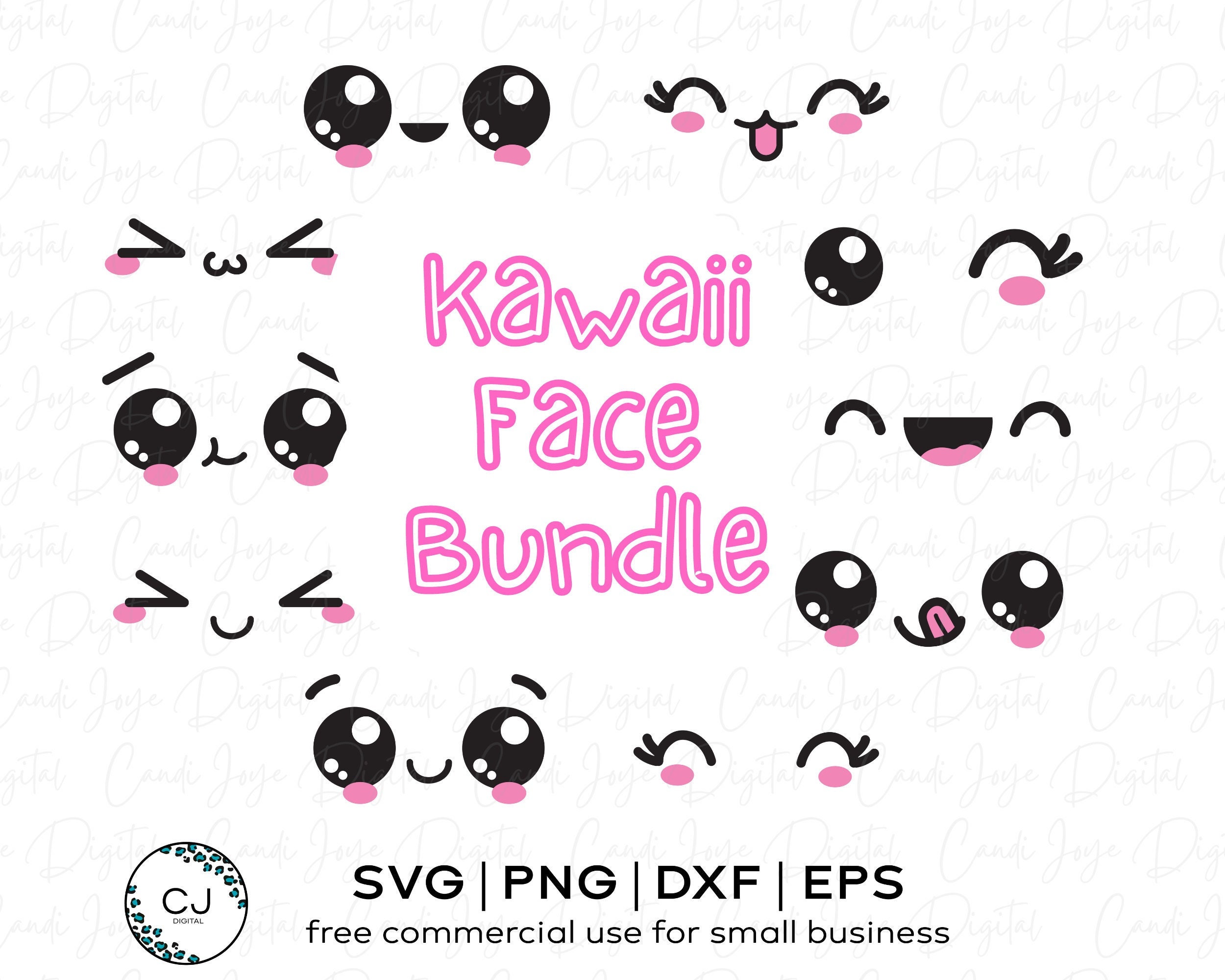 Clear Kawaii Face Stickers – Blushiez