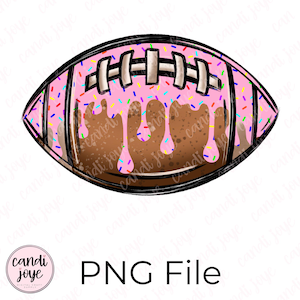 Football Drip PNG, Coquette Ice Cream Dip PNG, Pink Drip Coquette Bow Sublimation Design, Sprinkles Football Bow PNG Clipart, Commercial Use