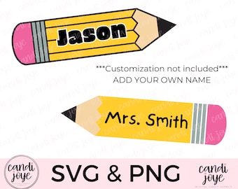 Pencil SVG - Back to School SVG - School Cut File - Preschool SVG - Teacher Png Sublimation File - Teacher Tumbler Design Elements