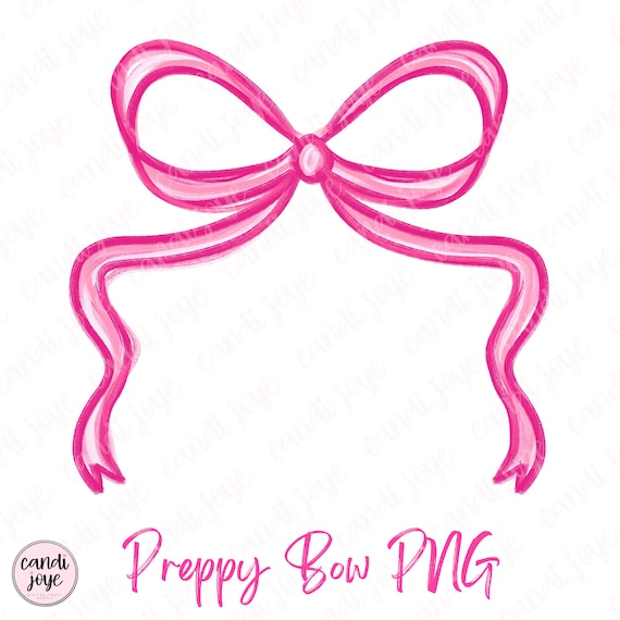 Valentine Preppy Bow PNG, Pink Out PNG, Preppy Breast Cancer Awareness, Valentines Day PNG, Preppy Png, Cute Bow Png, Commercial Use