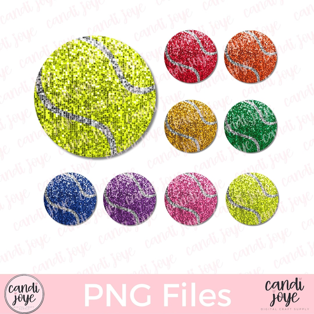 Sequin Tennis Ball PNG Bundle Tennis Mom Shirt Design
