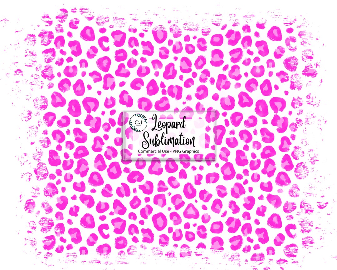 Pink Leopard Sublimation Design Distressed Sublimation Backgrounds