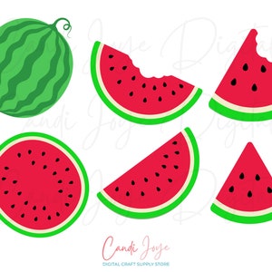 Sandía SVG - Rebanada de sandía Clipart - Sandía PNG - Sublimación de sandía - Fruta SVG - Sandía mordida - Descarga instantánea