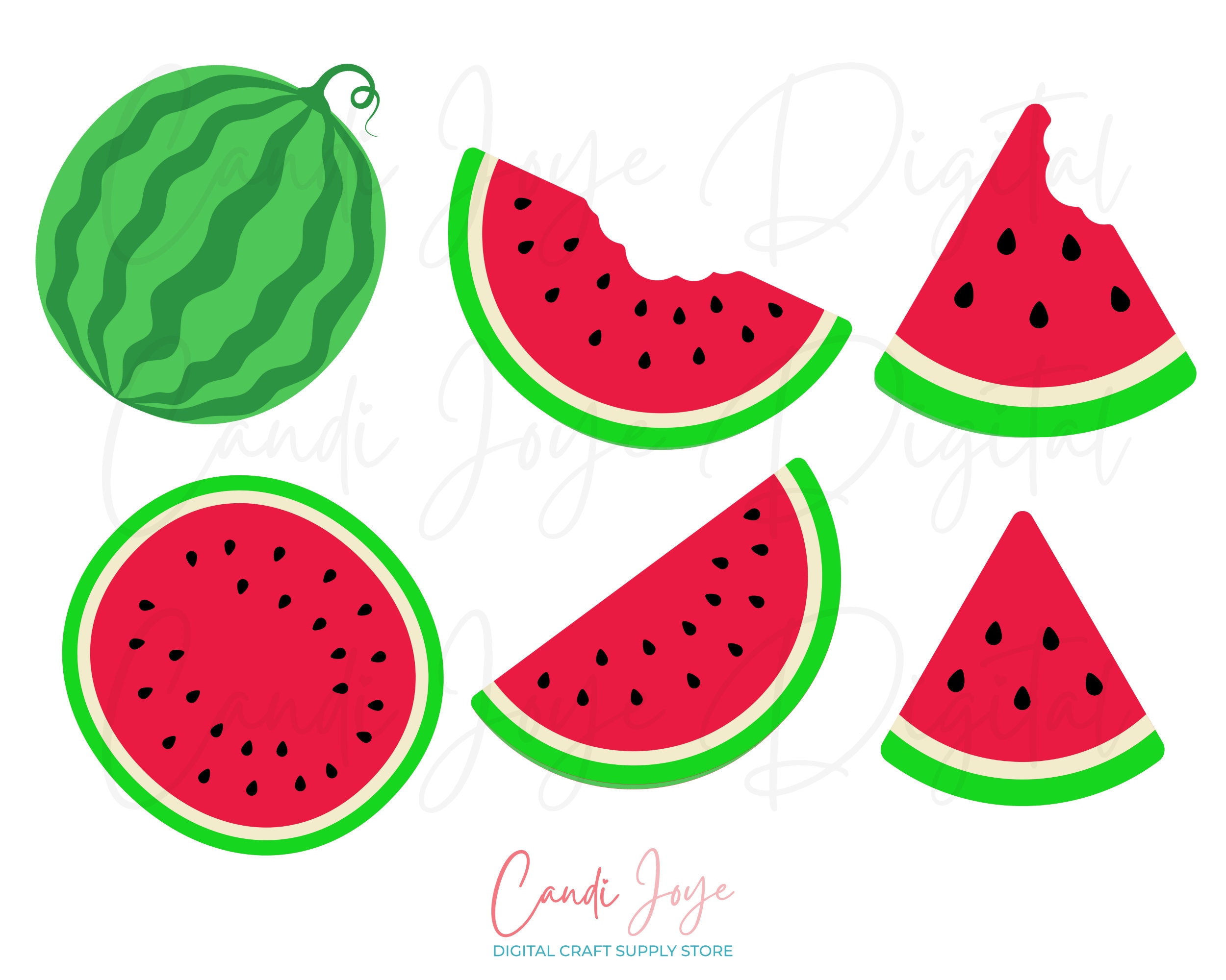 Watermelon SVG - Watermelon Slice Clipart - Watermelon PNG - Watermelon Sublimation - Fruit SVG - Bitten Watermelon - Instant Download