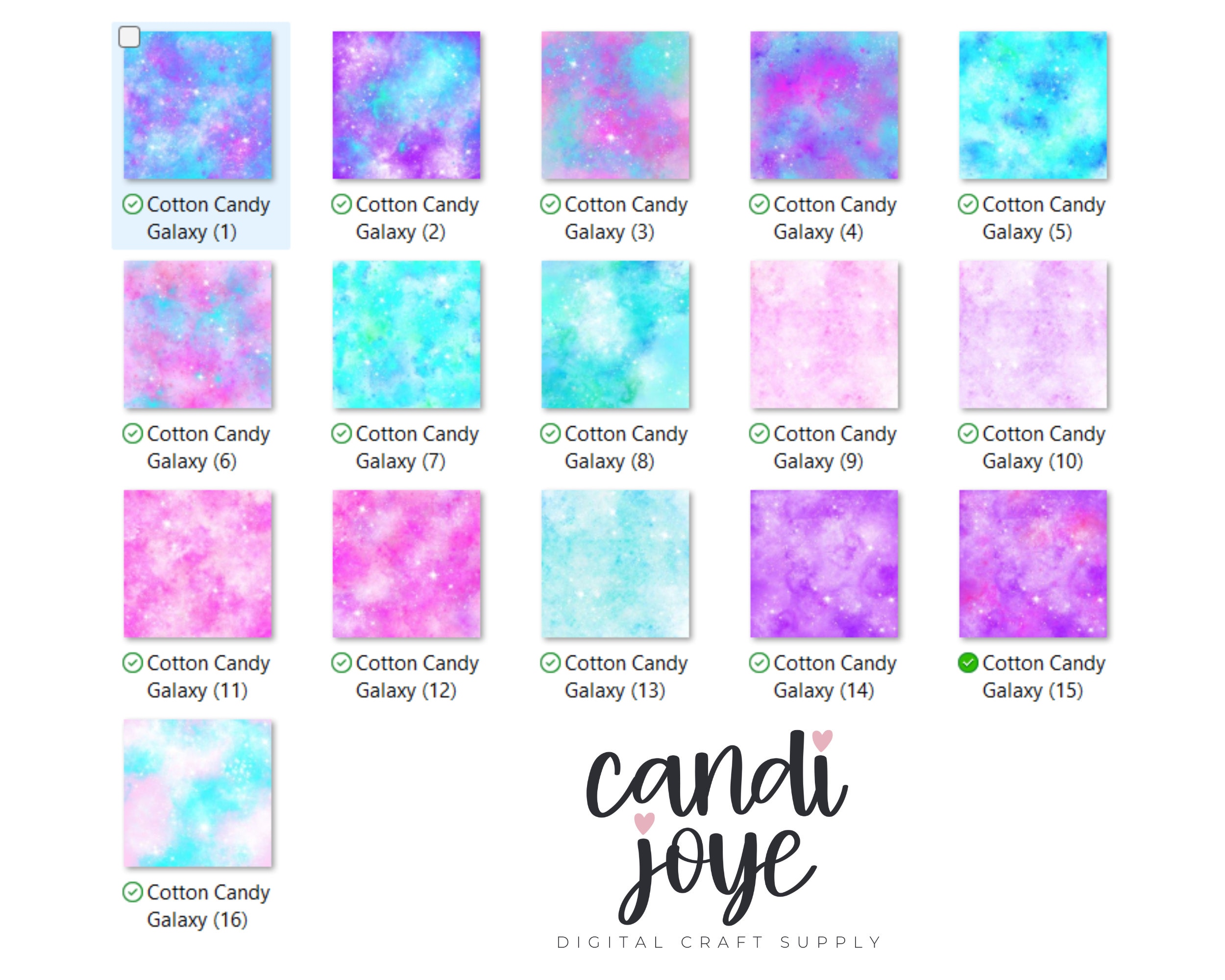 Cotton Candy Galaxy Digital Paper Pack Nebula Digital Wallpaper