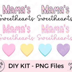 Amoureux de maman PNG SVG, conversation coeur SVG, coeurs personnalisables sur la manche, sublimation Png de la Saint-Valentin, cadeau bricolage fête des mères