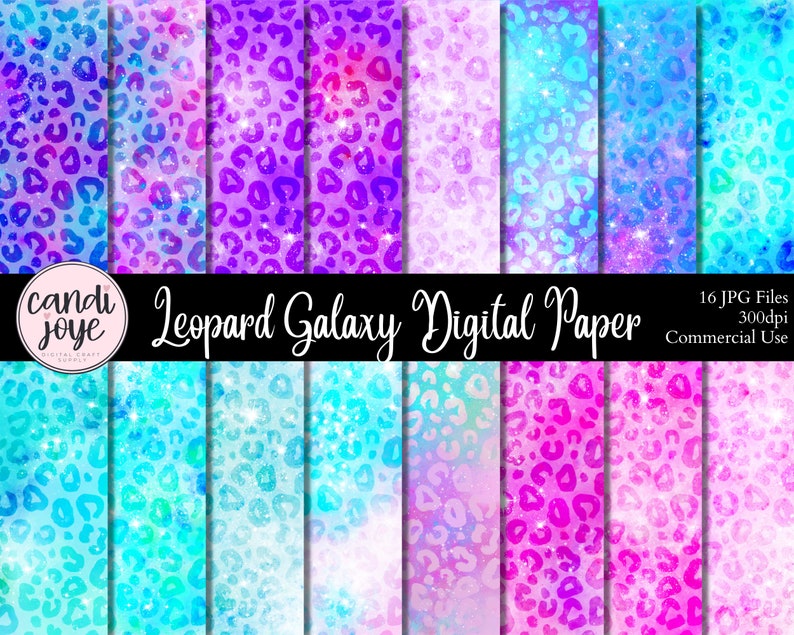 Leopard Print Digital Paper Pack - Pastel Cheetah Print - Digital ...